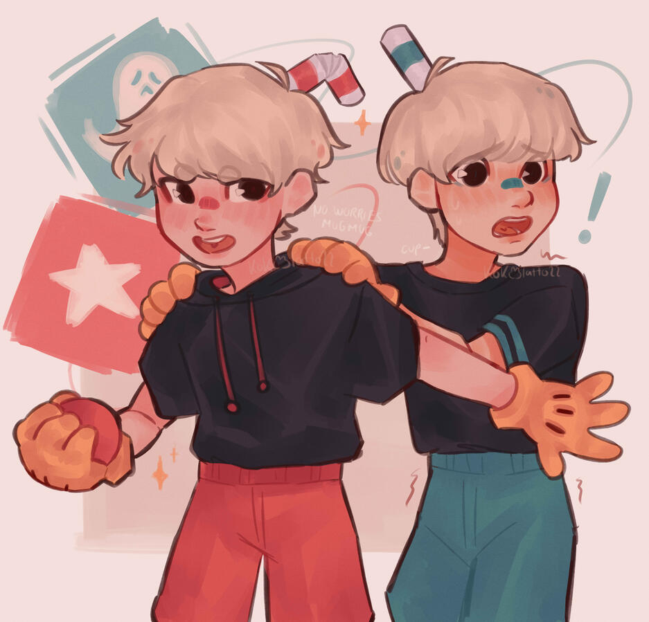 cuphead y mugman
